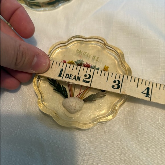 Vintage Set of 3 Floral Resin Coasters - Halifax, NS - Picture 4 of 5